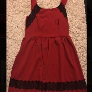 Red Dress with Lace